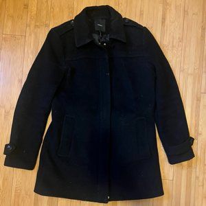 Winter/Fall Lined Black Coat | Medium size